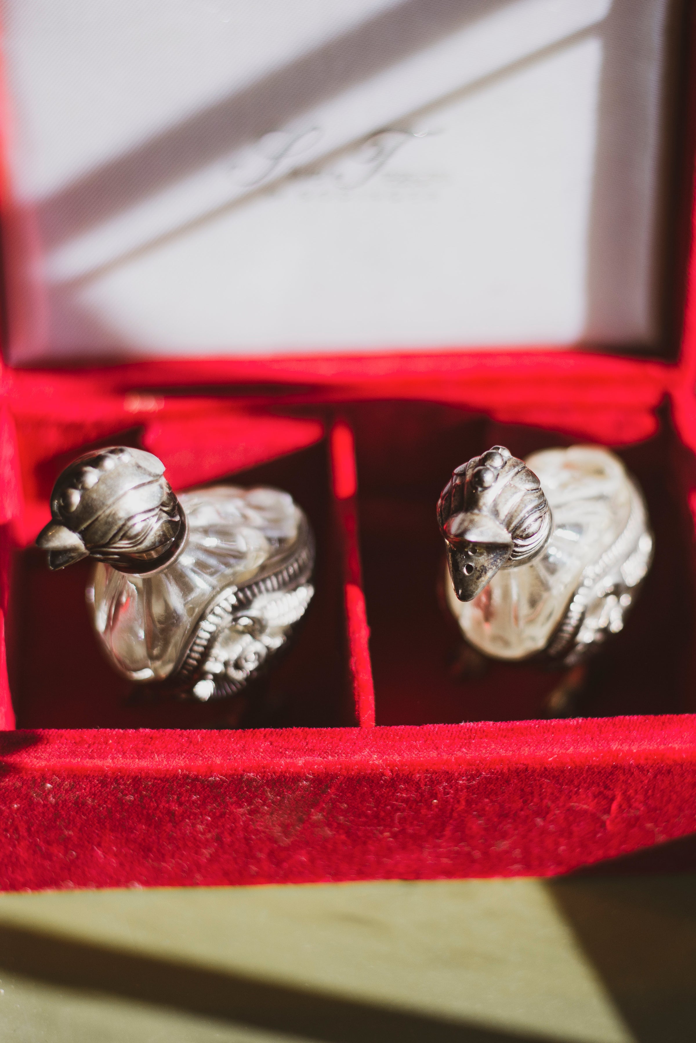 Vintage Godinger Silver and Crystal Salt and Pepper Shaker