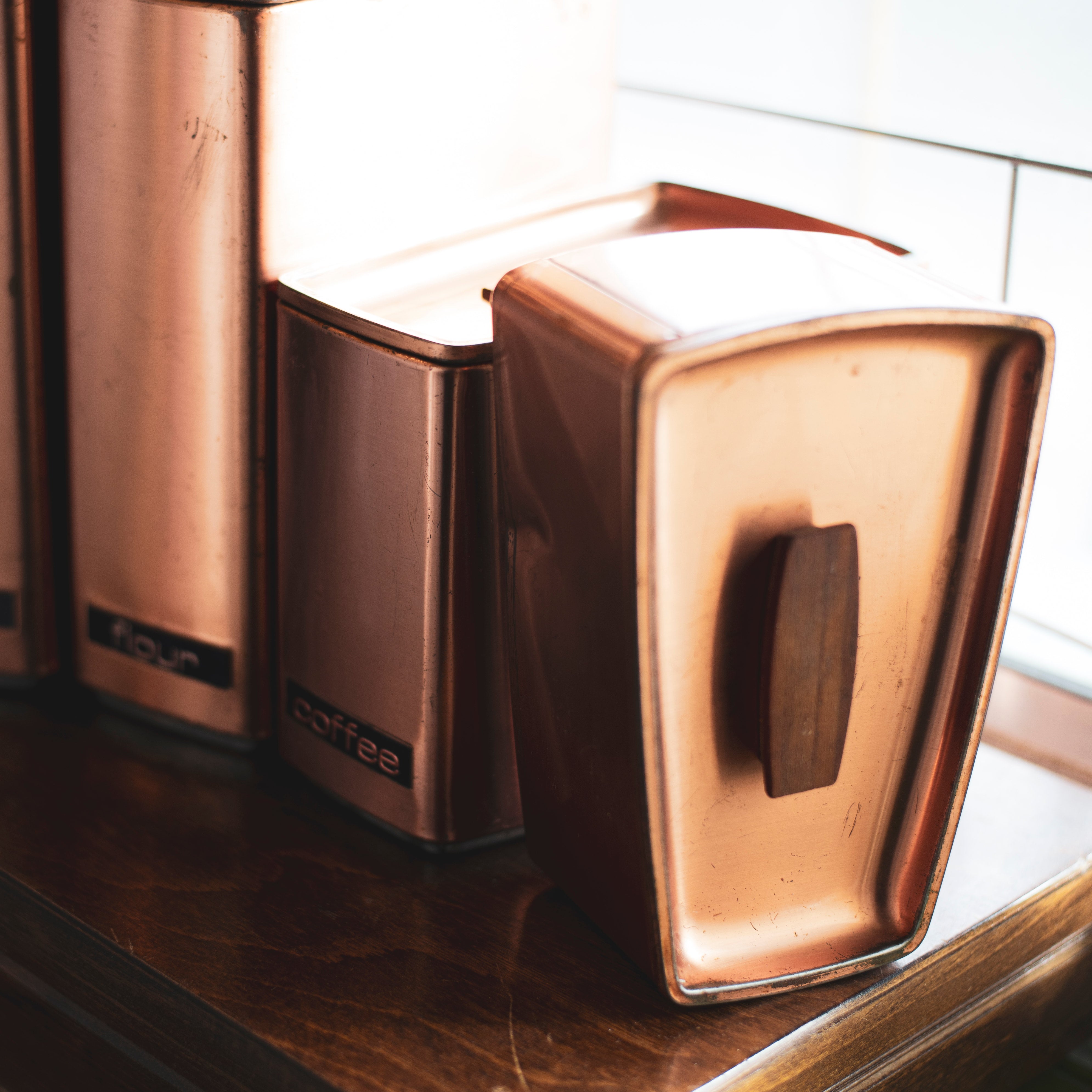 Vintage 1950's/1960's Copper Kitchen Canisters | The Nest