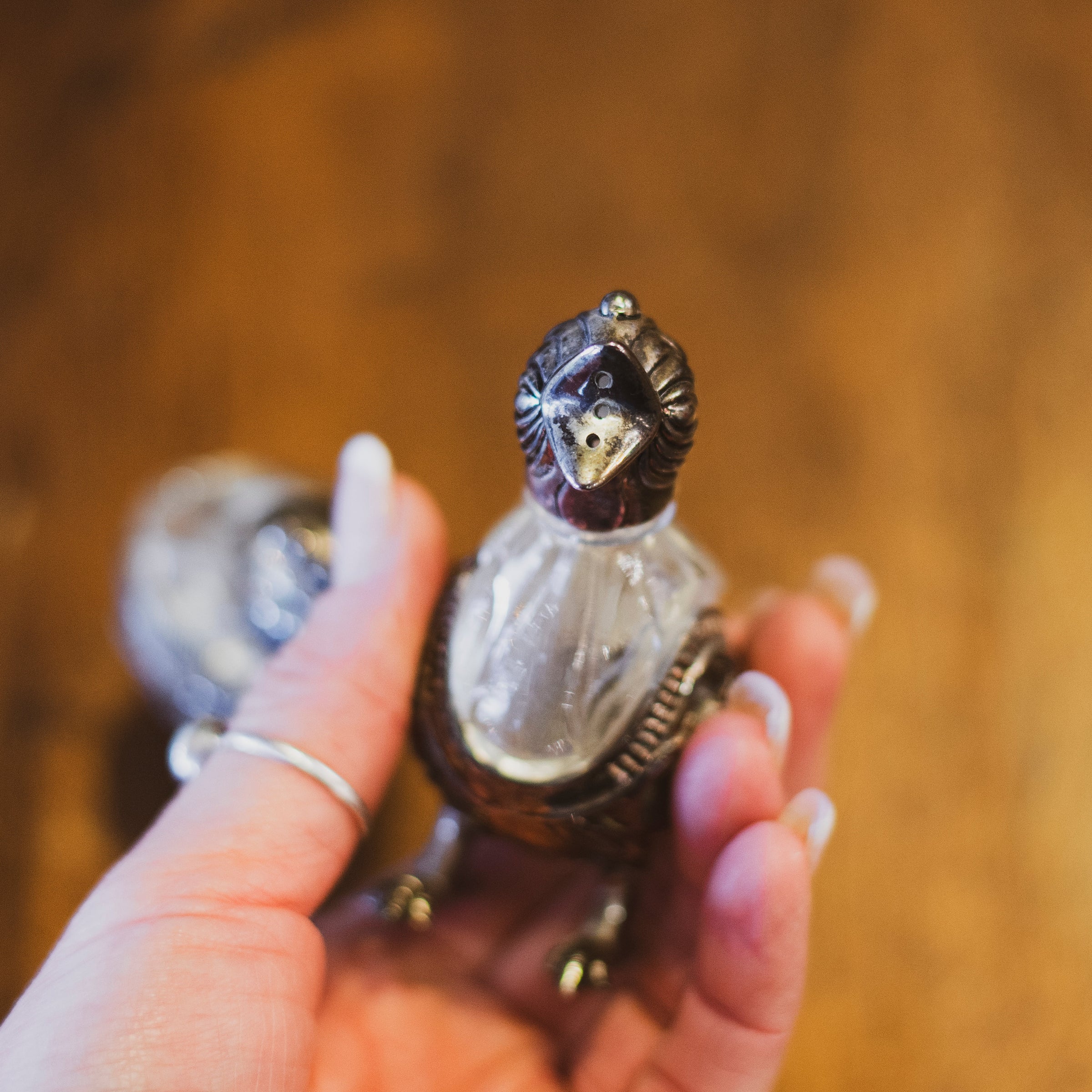 新品 ケース付 GODINGER SILVER シルバー エッグスタンド 6客 Vintage Godinger Silver and Crystal Salt and Pepper Shaker