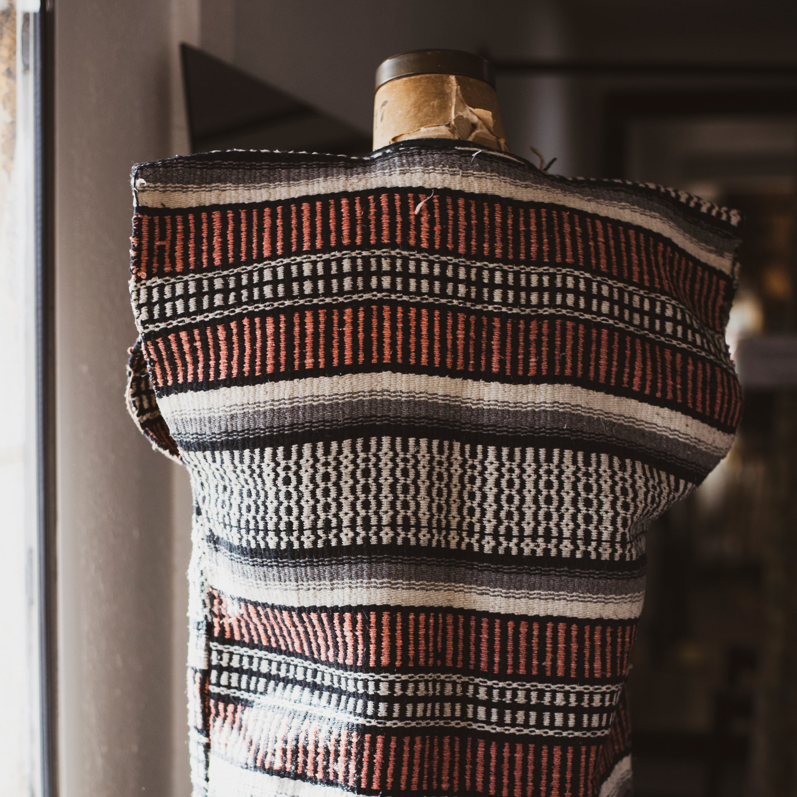 Mexican blanket biker vest on sale