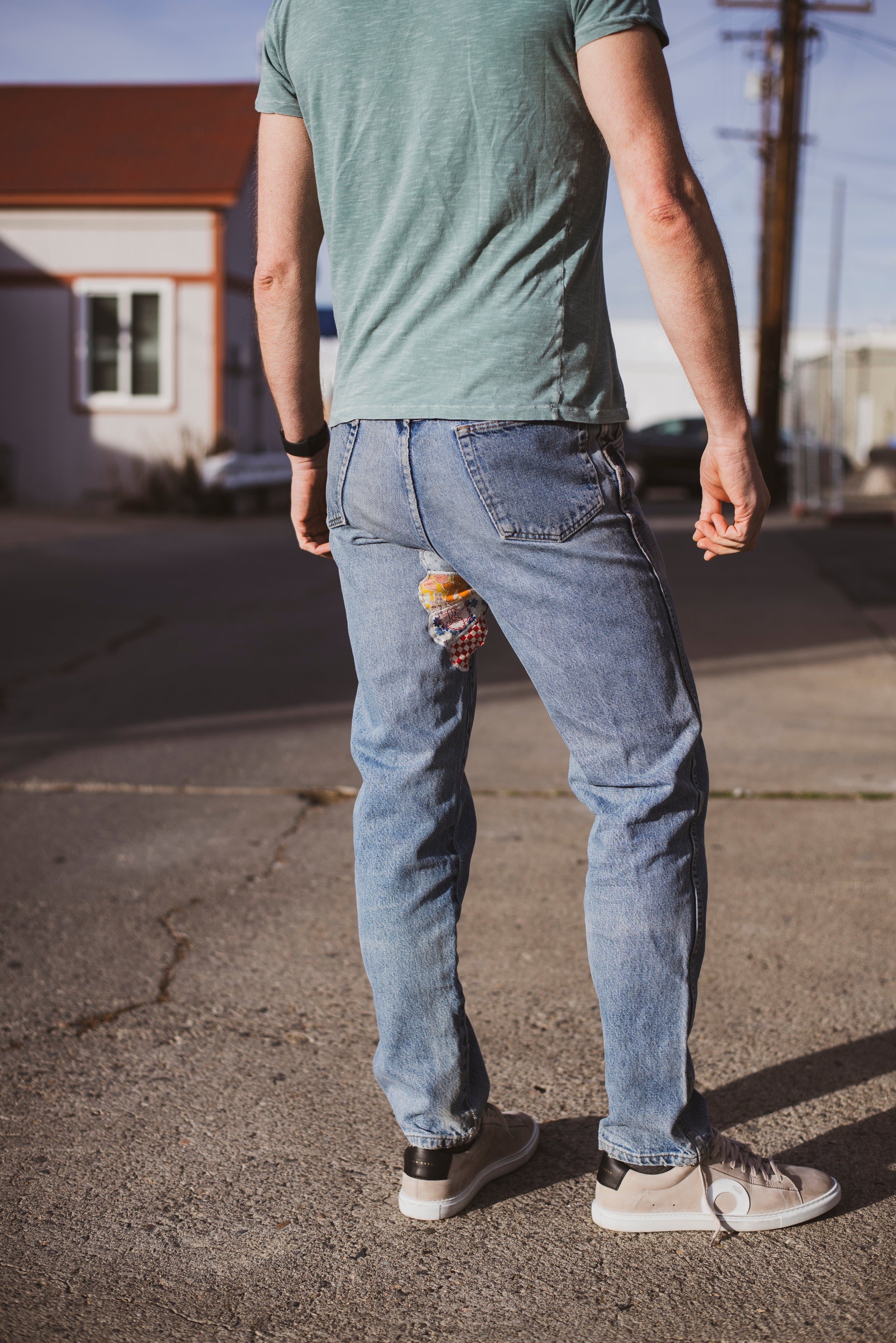 Vintage Wrangler Jeans with Hand sewn Patches